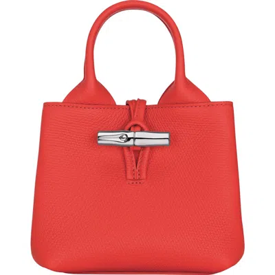 LONGCHAMP LONGCHAMP LE ROSEAU LEATHER TOP HANDLE BAG