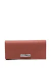 Longchamp Flap Wallet Le Roseau In Brown