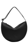 Longchamp Le Roseau Leather Wristlet Clutch In Black