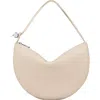 Longchamp Le Roseau Leather Wristlet Clutch In White