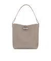 Longchamp Medium Le Roseau Leather Hobo Bag In Brown