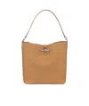 Longchamp Shoulder Bag M Le Roseau In Nude