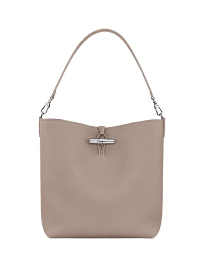 Longchamp `le Roseau` Medium Hobo Bag In Sand