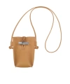 Longchamp Le Roseau Phone Case In Walnut