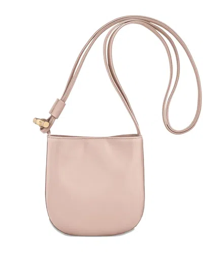 Longchamp Le Roseau S Leather Shoulder Bag In Pink