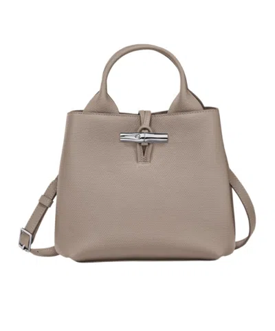 Longchamp Le Roseau S Top Handle Bag In Brown