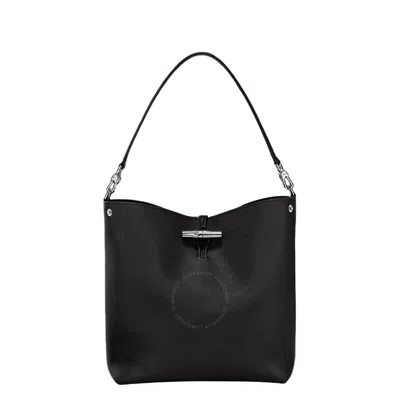 Longchamp Le Roseau Shoulder Bag In Black
