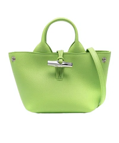 Longchamp Le Roseau Shoulder Bag In Green