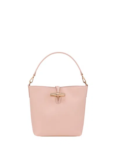 Longchamp `le Roseau Sleek` Extra Small Bucket Bag In Pink
