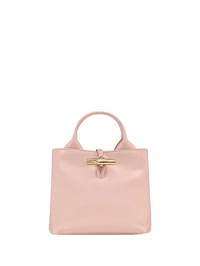 Longchamp `le Roseau Sleek` Small Handbag In Pink