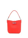 Longchamp `le Roseau` Small Clutch In Red