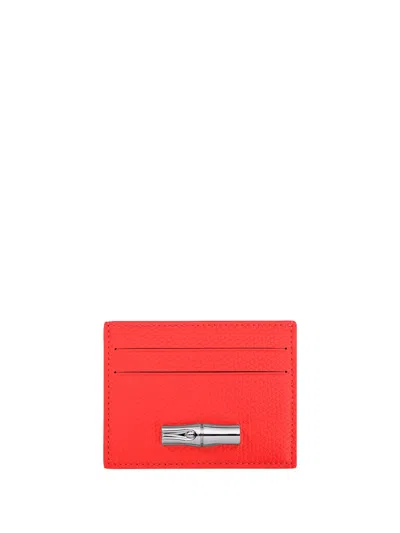 Longchamp `le Roseau` Small Clutch In Red