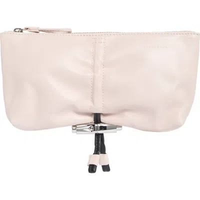 Longchamp Le Roseau Small Clutch In White