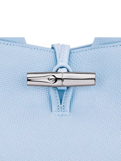 Longchamp `le Roseau` Small Handbag In Blue