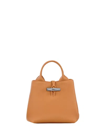 Longchamp Walnut Coloured Shoulder Bag With Detachable Strap In Brown