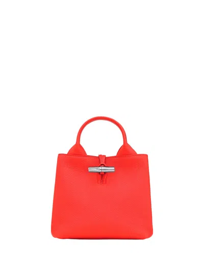 Longchamp `le Roseau` Small Handbag In Red