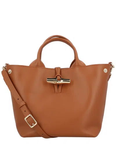Longchamp Le Roseau Small Leather Handbag In Pattern