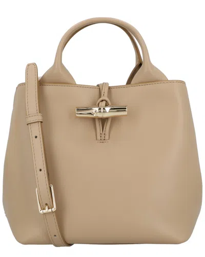 Longchamp Le Roseau Small Leather Tote