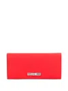 Longchamp Le Roseau Snap-fastening Wallet In Red