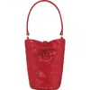 Longchamp Le Roseau Sparkling Bucket Bag In Red