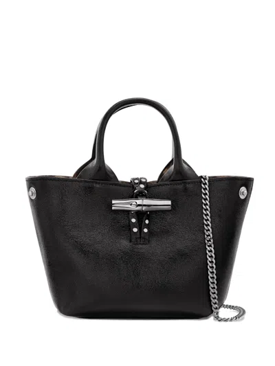 Longchamp Le Roseau Studded Mini Bag In Black