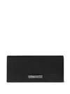 Longchamp Le Roseau Textured Leather Continental Wallet In Black