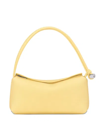 Longchamp Le Roseau Textured Leather Shoulder Bag In Yellow