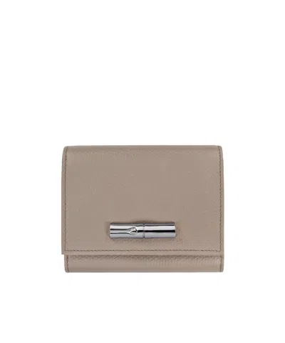 Longchamp Le Roseau Wallet In Neutral