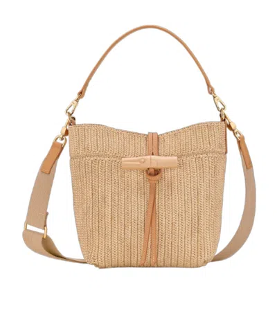 Longchamp Le Roseau Xs Bucket Bag In White