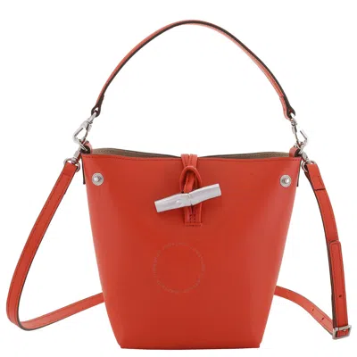 Longchamp Le Roseau Xs Leather Bucket Bag - Paprika