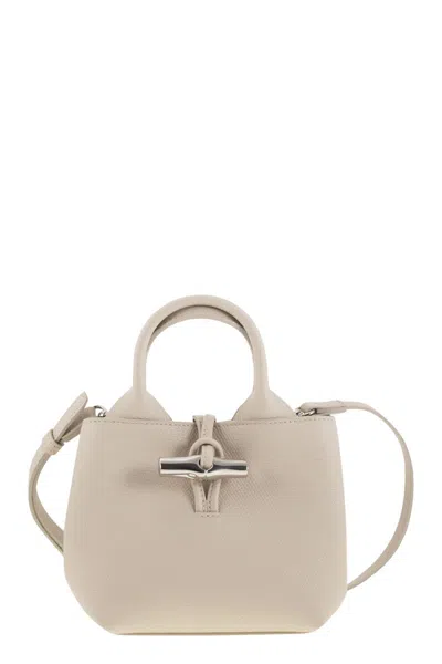 Longchamp Le Roseau Xs Leather Handbag In Neutral