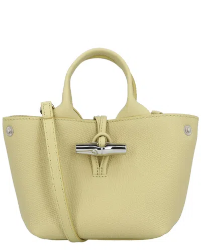 Longchamp Le Roseau Xs Leather Handbag In Green
