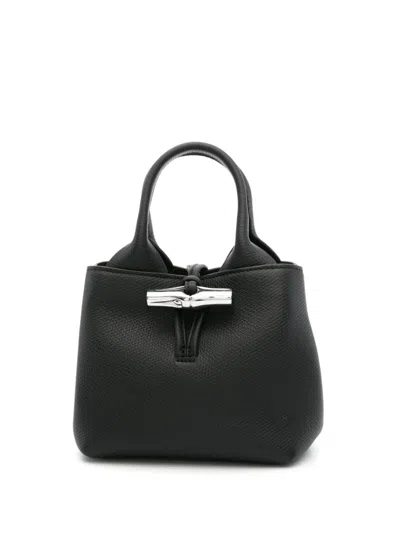 Longchamp Sac À Main Xs Le Roseau In Black