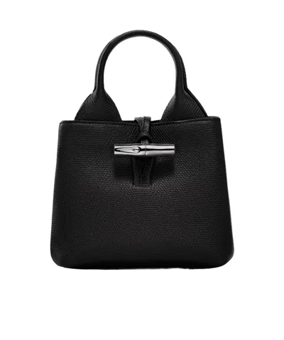 Longchamp Sac À Main Xs Le Roseau In Black