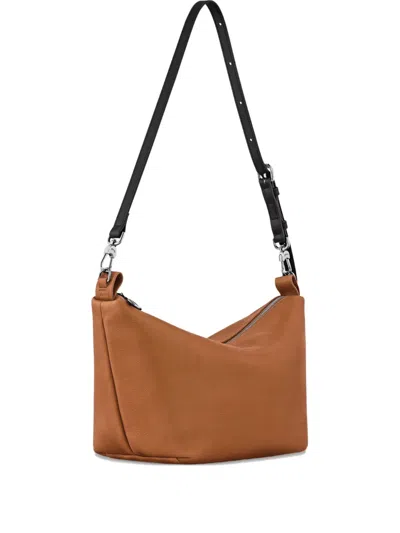 Longchamp Le Slouchy Leather Shoulder Bag In Brown
