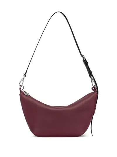 Longchamp Le Slouchy Leather Shoulder Bag In Red