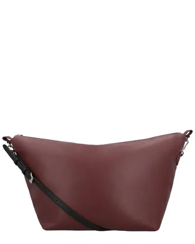 Longchamp Le Slouchy Leather Shoulder Bag In Red