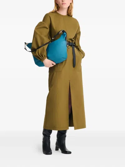 Longchamp Le Slouchy Rider-medal Shoulder Bag In Blue