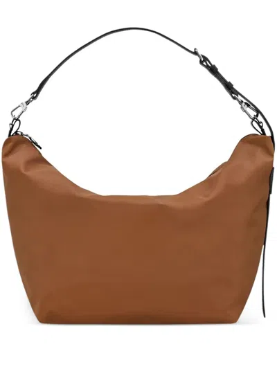 Longchamp Le Slouchy Rider-medal Shoulder Bag In Brown