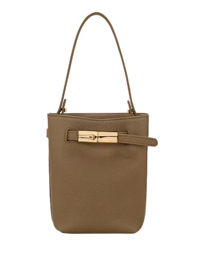 Longchamp `le Smart Flow` Extra Small Bucket Bag In Green