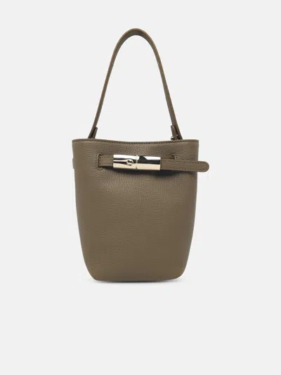 Longchamp 'le Smart Flow' Green Leather Bag