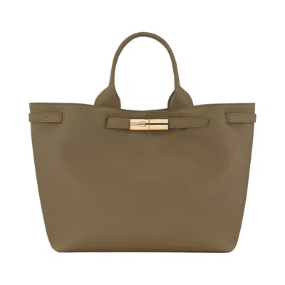 Pre-owned Longchamp Le Smart L Tote Bag 'olive' | Green | Women's Size Onesize