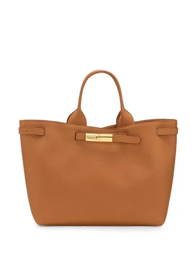 Longchamp Le Smart Tote Bag L In Brown