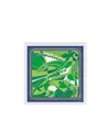 Longchamp League Printed Pattern Silk Scarf In Green