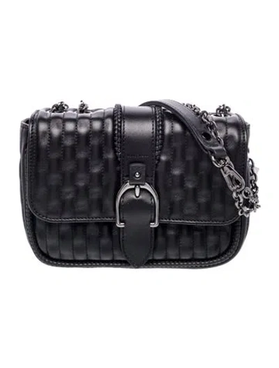 Pre-owned Longchamp Leather Amazone Quilt Small W/ Tags In Black