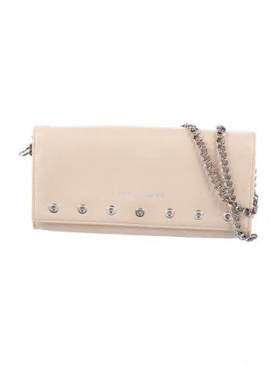 Pre-owned Longchamp Leather Animal Print Continental Wallet In Neutrals