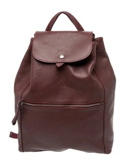 Pre-owned Longchamp Leather Backpack In Brown