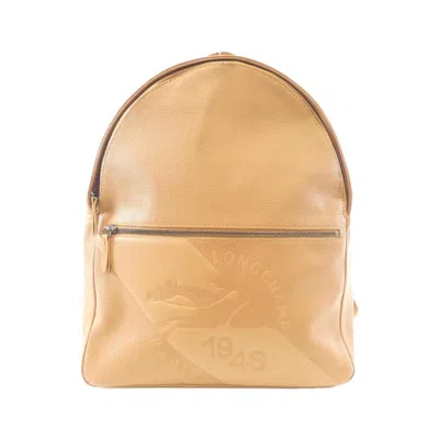 Pre-owned Longchamp Leather Backpack () In Silver