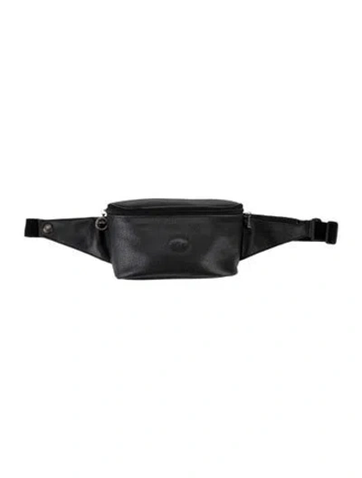 Pre-owned Longchamp Leather Belt Bag In Black