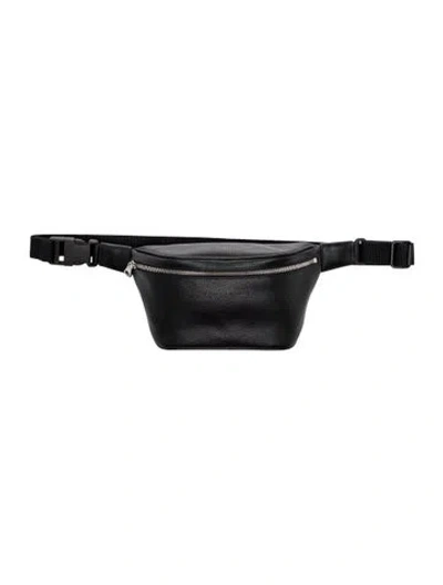 Pre-owned Longchamp Leather Belt Bag In Black